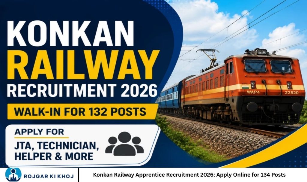 Konkan Railway Apprentice Recruitment 2026 Apply Online for 134 Posts