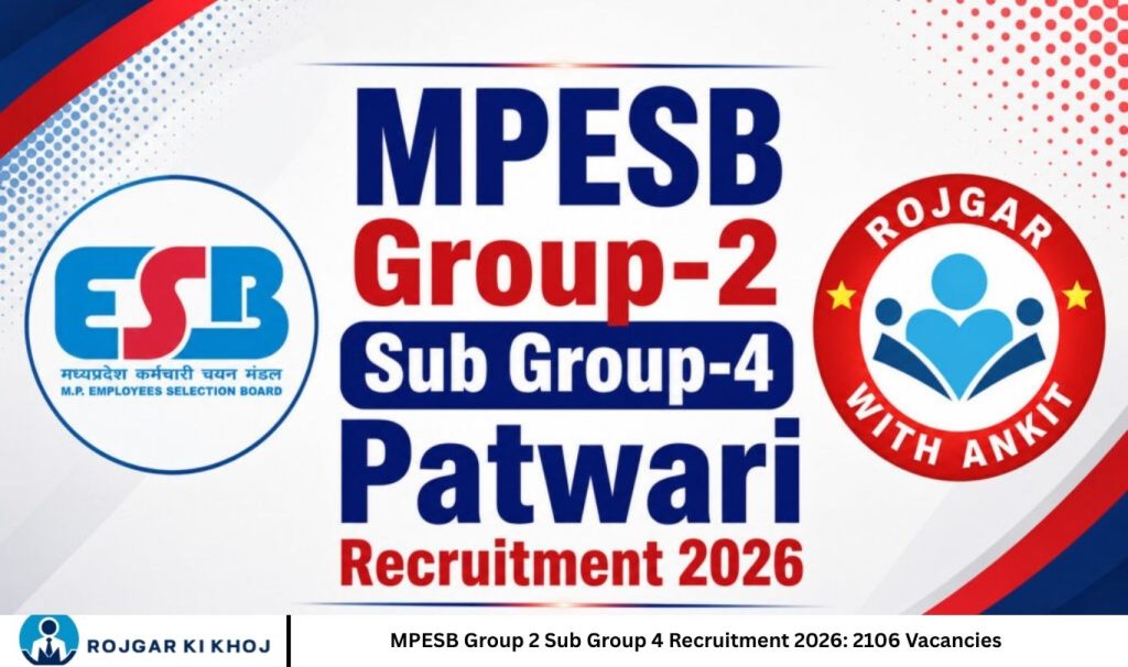 MPESB Group 2 Sub Group 4 Recruitment 2026 2106 Vacancies