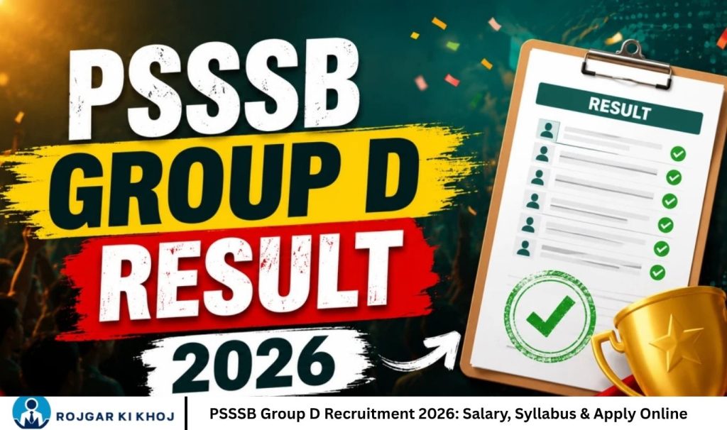 PSSSB Group D Recruitment 2026 Salary, Syllabus & Apply Online