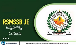 Rajasthan RSMSSB JE Recruitment 2026 874 Posts