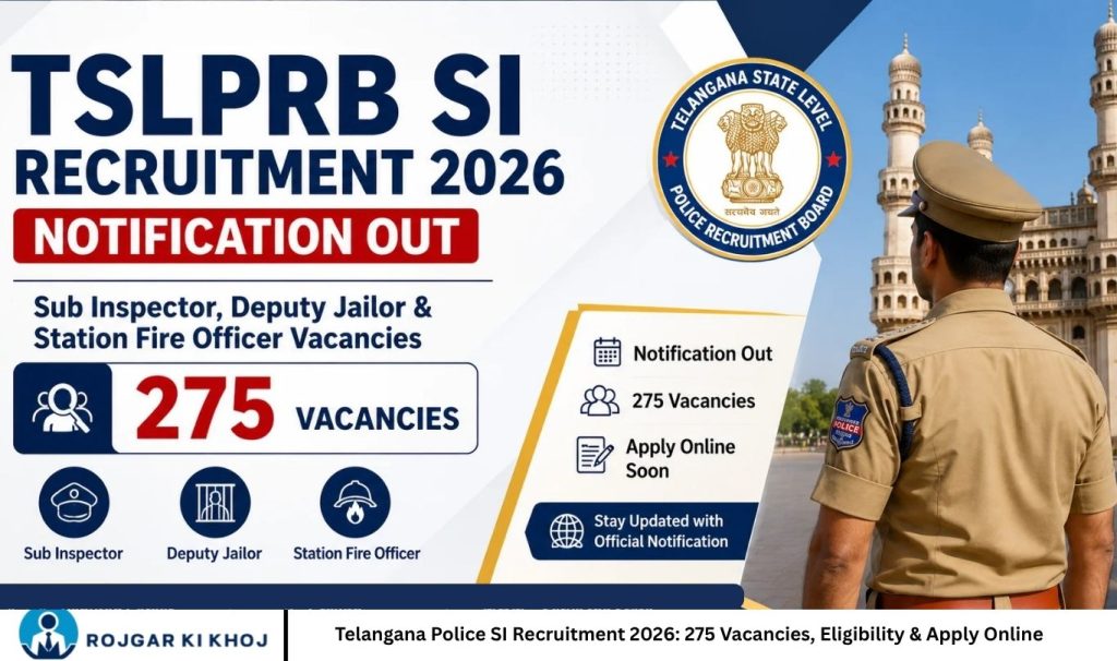 Telangana Police SI Recruitment 2026 275 Vacancies, Eligibility & Apply Online