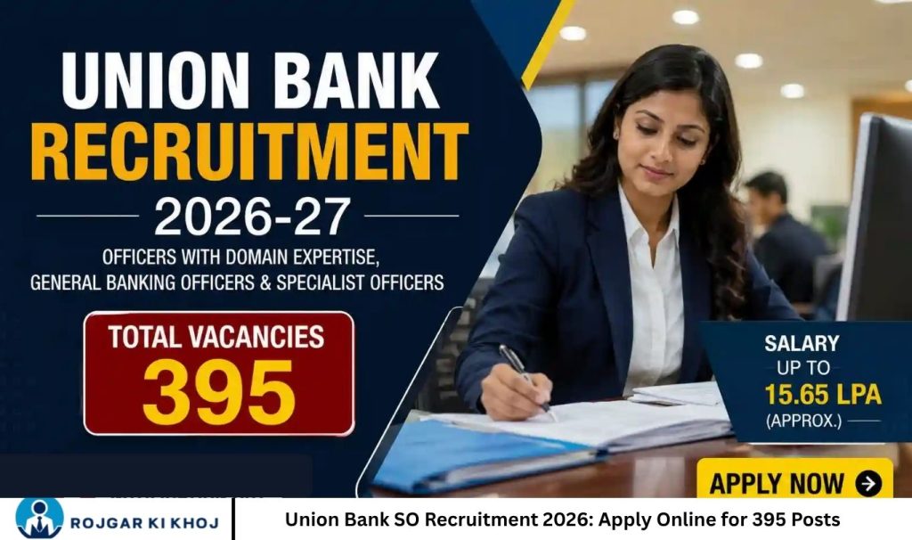 Union Bank SO Recruitment 2026 Apply Online for 395 Posts