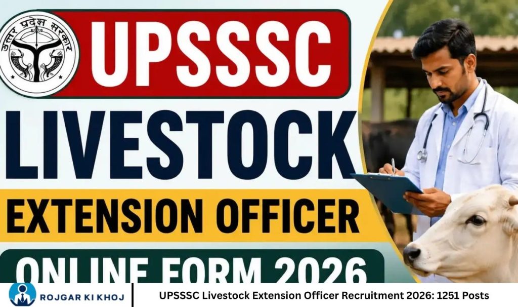 UPSSSC Livestock Extension Officer Recruitment 2026 1251 Posts